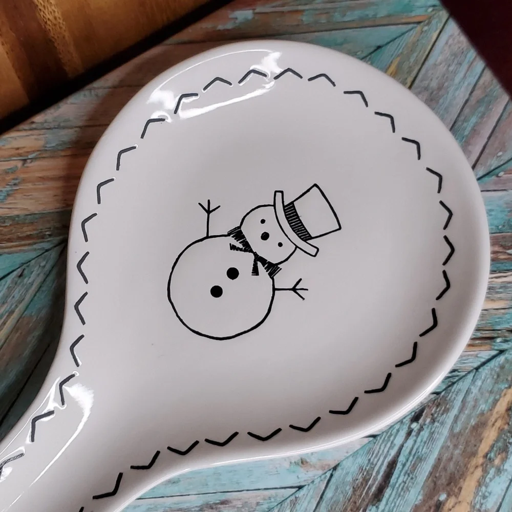 NEW- Snowman‎ Spoon Rest